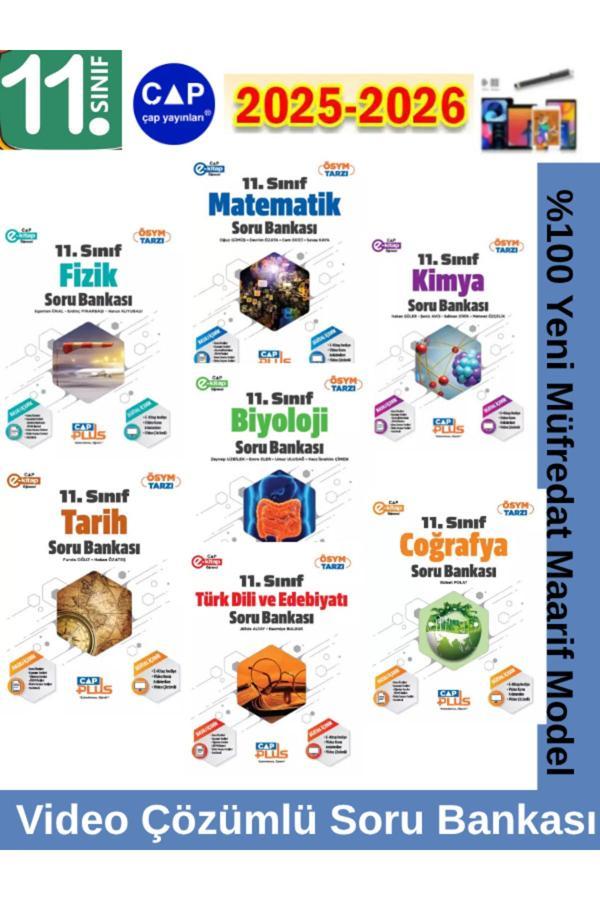 11.Sınıf 2025-2026 Müfredat Tüm Dersler (7 Kitap)Video Çözümlü Marif Müf Soru Bankası Seti+Kalem - Çap Yayınları - Image 1