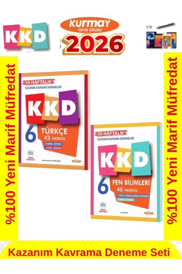 Kurmay 6.Sınıf Türkçe-Fen Kkd %100 Yeni Müfredat Haftalık Kazanım Kavrama Deneme Seti+Android Kalem - Fenomen Yayıncılık - Image 1