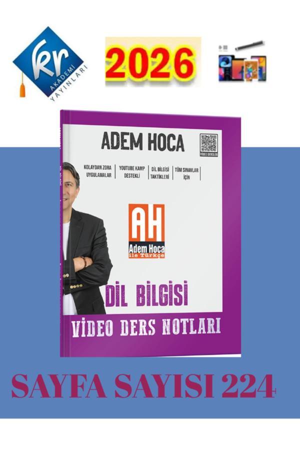Kr Akademi 2025-2026 Müfredat Adem Hoca Tüm Sınavlar İçin Dil Bilgisi Video Ders Kitabı - KR Akademi - Image 1