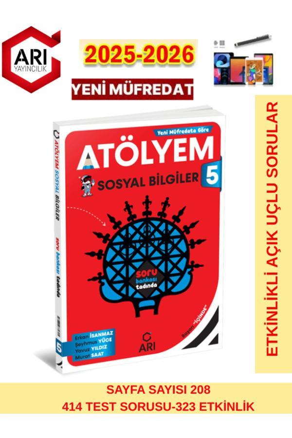 Arı 5.Sınıf 2025-2026 Müfredat Atölyem Sosyalimoserisi Sosyal Soru Bankası+Dokunmatik Kalem - Arı Yayıncılık - Image 1