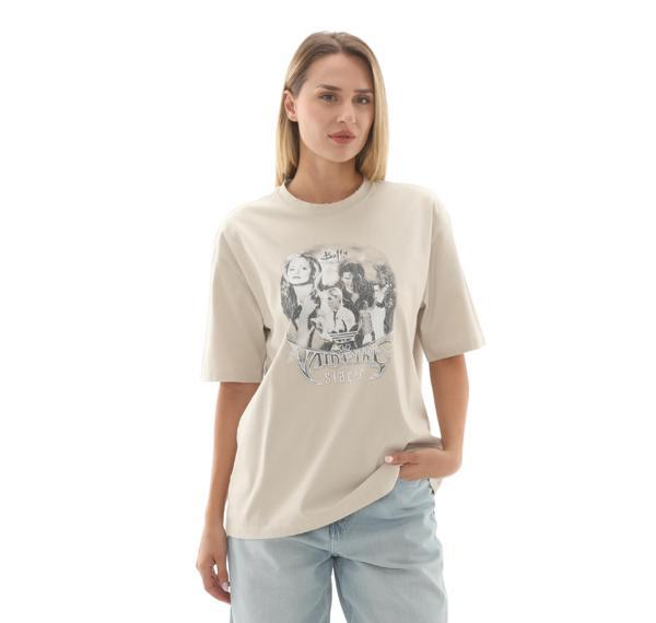 JX1277-K adidas 20Th Century Fox Disney Kadın T-Shirt Bej - Image 1
