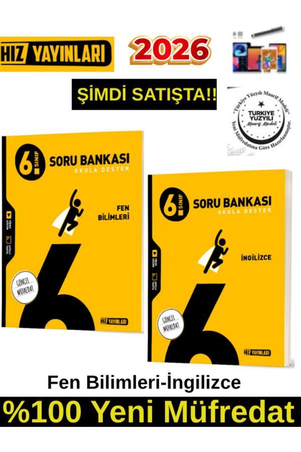 Hız 2026 6.Sınıf Fen-İngilizce %100 Yeni Marif Müfredat Soru Bankası+Android Kalem - Hız Yayınları - Image 1