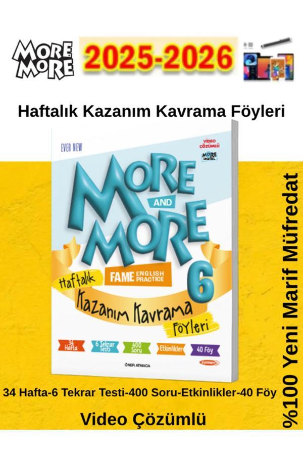 More & More 2025-2026 6.Sınıf 6 Haftalık Kazanım Kavrama Föyleri(%100 Yeni Müfredat)+Kalem - Fenomen Yayıncılık - Image 1
