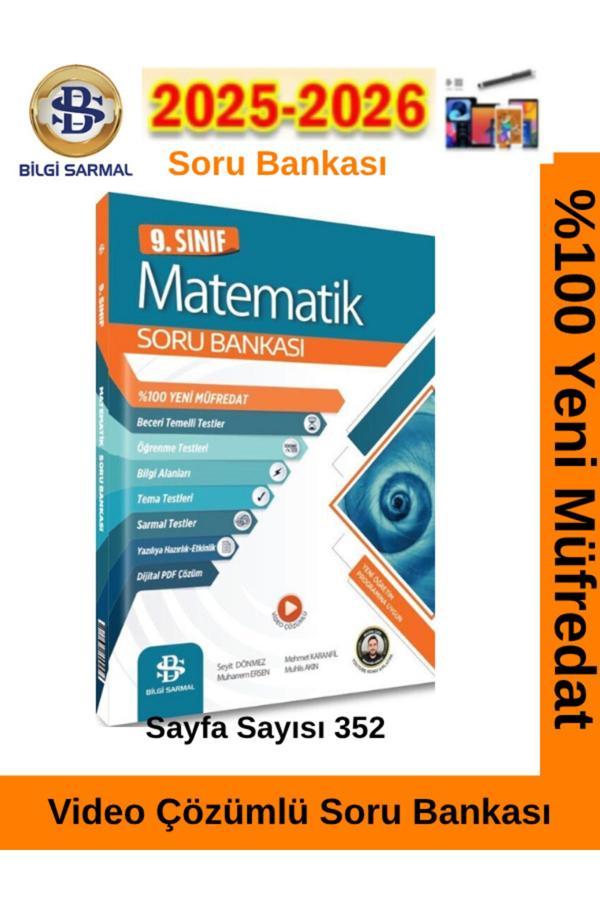 Bilgi Sarmal 2025-2026 Müfredat 9.Sınıf Matematik %100 Yeni Video Çöz.Soru Bankası - Bilgi Sarmal Yayınları - Image 1