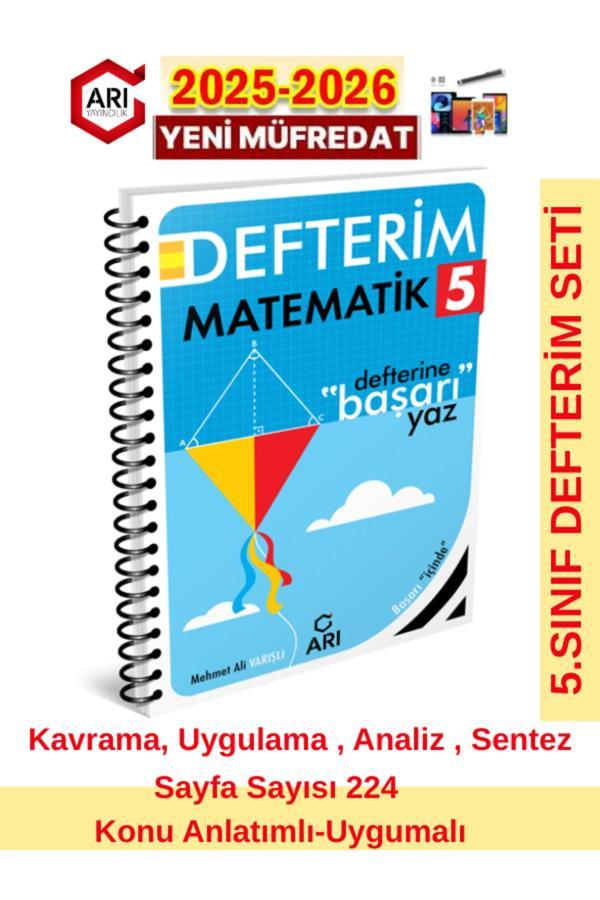 Arı 5.Sınıf 2025-2026 Müfredat Defterim Matemito Matematik Konu Anlatım+Kalem - Arı - Image 1