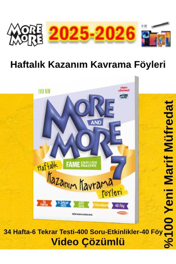 More & More 2025-2026 7.Sınıf 7 Haftalık Kazanım Kavrama Föyleri(%100 Yeni Müfredat)+Kalem - Fenomen Yayıncılık - Image 1
