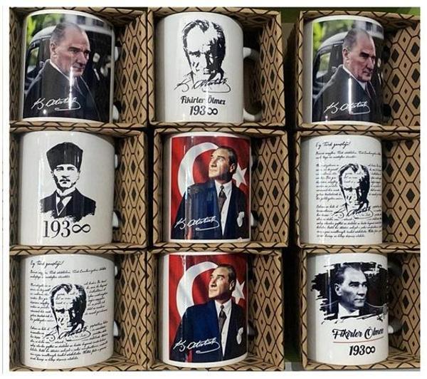 İyi Fikirler Atatürk Baskılı Porselen Kupa Bardak 1 adet - Image 1