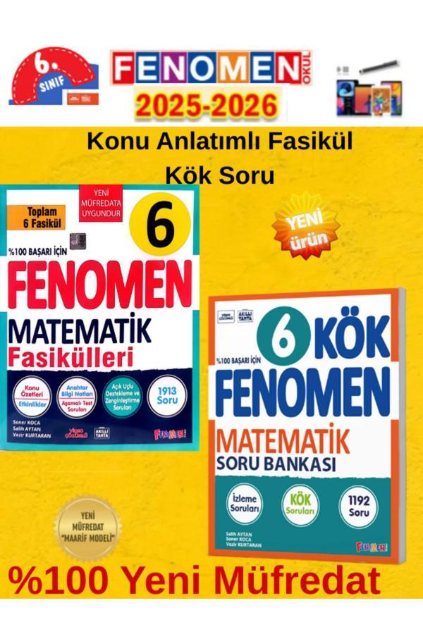 2025-2026 6.Sınıf Matematik Konu Fasikül(6 Fasikül 1913 Soru+Kök Sorular 1192 Soru)+Tablet Kalemi - Fenomen Yayıncılık - Image 1