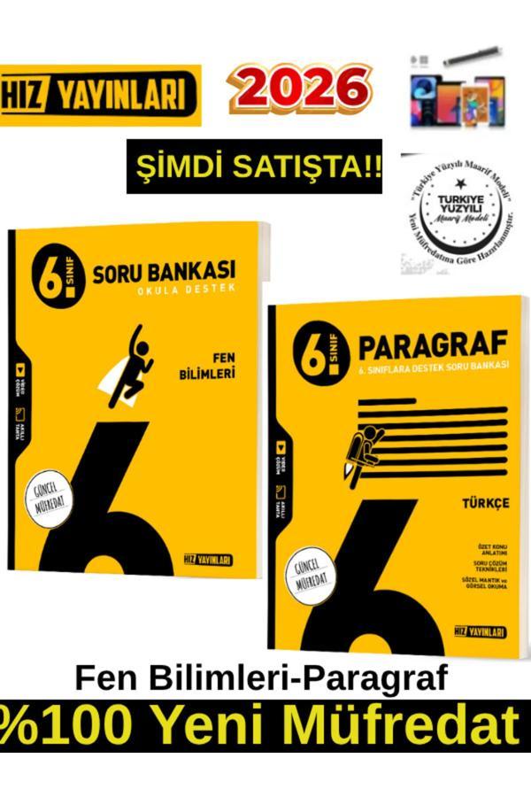 Hız 2026 6.Sınıf Fen-Paragraf %100 Yeni Marif Müfredat Soru Bankası+Android Kalem - Hız Yayınları - Image 1