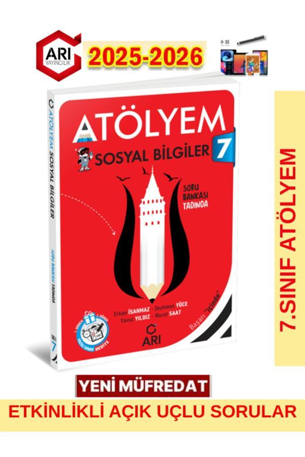 Arı 7.Sınıf 2025-2026 Müfredat Atölyem Sosyalimo Serisi Sosyal Soru Bankası+Dokunmatik Kalem - Arı Yayıncılık - Image 1