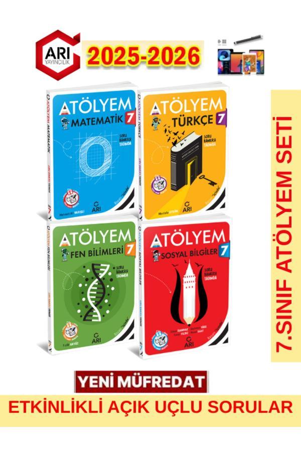 Arı 7.Sınıf 2025-2026 Müfredat Atölyem Tüm Dersler (4 Kitap)Soru Bankası Seti+Dokunmatik Kalem - Arı Yayıncılık - Image 1