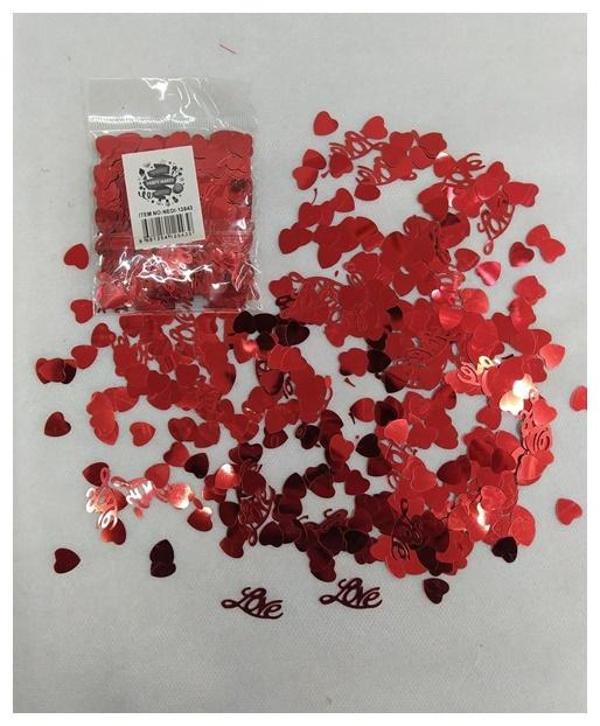 Nedi Masa Konfeti Kalpli ve Love Yazılı 15Gr - 6 paket - Image 1