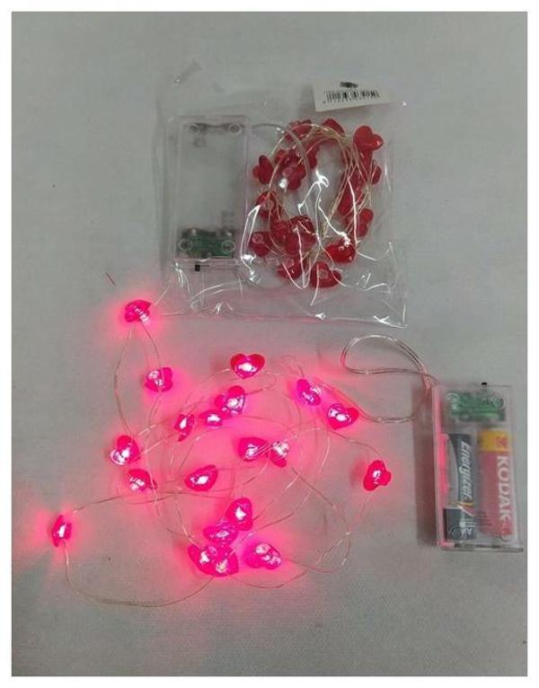 Nedi Kalpli Kırmızı Led Işık Pilli 2M 20Li - Image 1