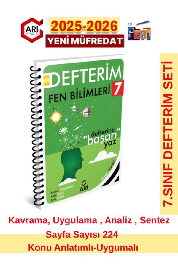 Arı 7.Sınıf 2025-2026 Müfredat Defterim Fenito Serisi Fen Bilimleri Konu Anlatım+Dokunmatik Kalem - Arı Yayıncılık - Image 1