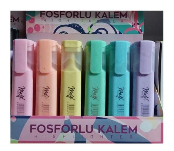 Maxx Fosforlu Kalem Pastel Renkler - 4 adet - Image 1