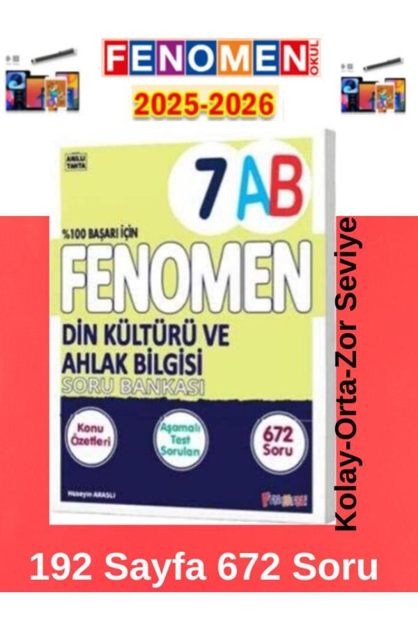 2025-2026 7.Sınıf Din Kültürü Konu Özetli Soru Bankası(A-B)672 Soru+Android Kalem - Fenomen Yayıncılık - Image 1