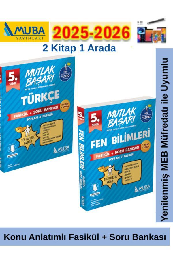 Muba Yayınları Mutlak Başarı 5.Sınıf Fen-Türkçe Fasikül+Soru Bankası Seti+Android Kalem - Muba Yayınları - Image 1
