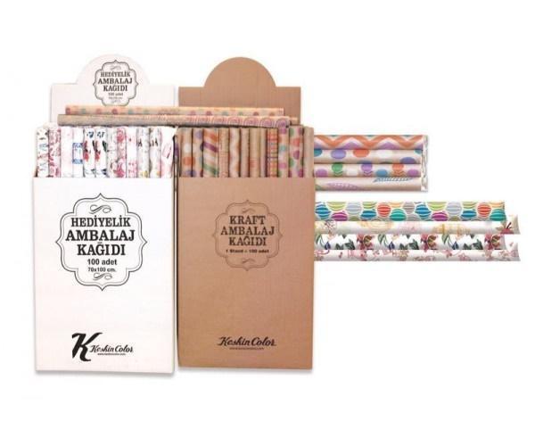 Keskin Color Ambalaj Kağıdı Rulo Tekli 50X70 Kutlama Desenli - 6 adet - Image 1