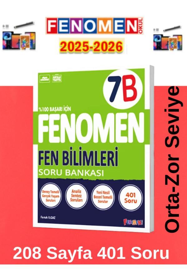 2025-2026 7.Sınıf Fen Bilimleri Soru Banksı (B)Orta-Zor Seviye(401 Soru)+Android Kalem - Fenomen Yayıncılık - Image 1