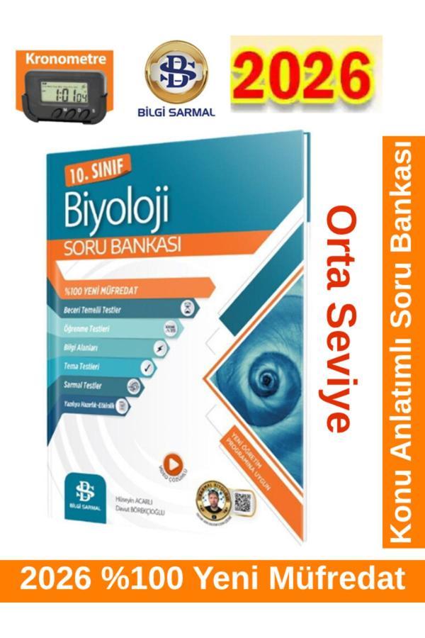Bilgi Sarmal 2026 10.Sınıf Biyoloji %100 Yeni Müfredat Soru Bankası+Kronometre - Bilgi Sarmal Yayınları - Image 1
