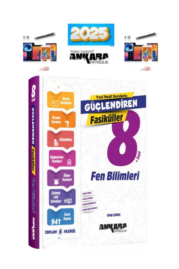 2025 8.Sınıf Güçlendiren Fen Fasiküller(6 Fasikül)Konu Anlatımlı Soru Bankası Android Kalem - Ankara Yayıncılık - Image 1
