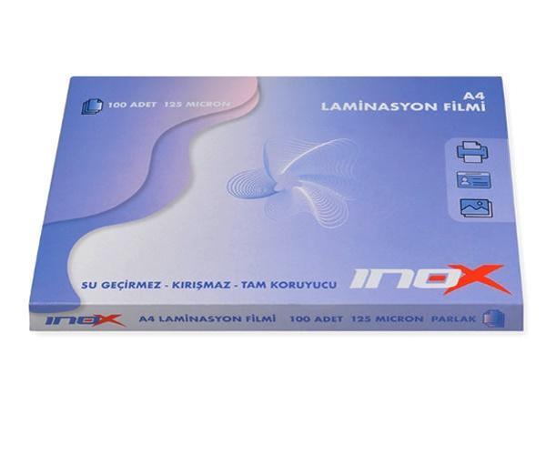 İnox Laminasyon Film A4 125Mic 100Lü - Image 1