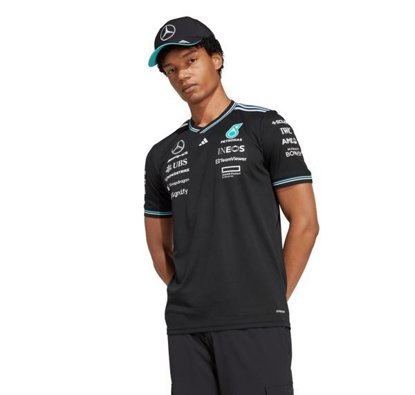 JY2607-E adidas Mercedes - Amg Petronas Formula One Team Drıver Erkek T-Shirt Siyah - Image 1