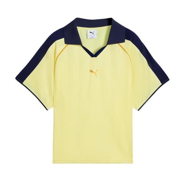 632157-35 Puma T7 Relaxed Football Jersey Kadın T-Shirt Sarı - Image 1