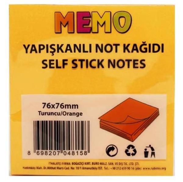 Memo Yapışkanlı Not Kağıdı 76X76Mm Turuncu - 3 adet - Image 1