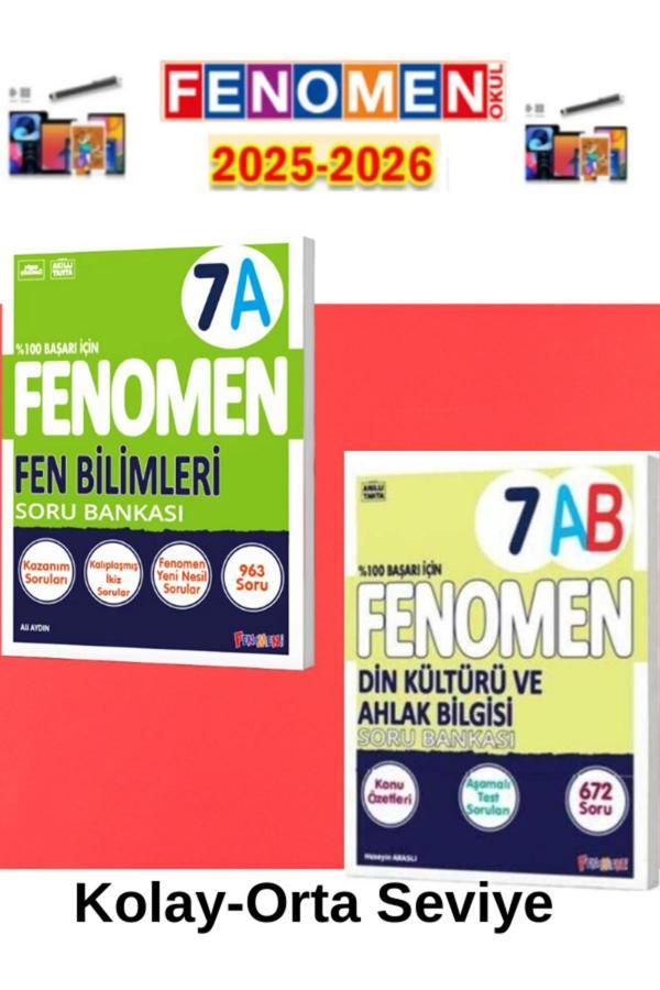 2025-2026 7.Sınıf Fen(A)-Din Kültürü(Ab)Soru Bankası Seti+Kalem - Fenomen Yayıncılık - Image 1