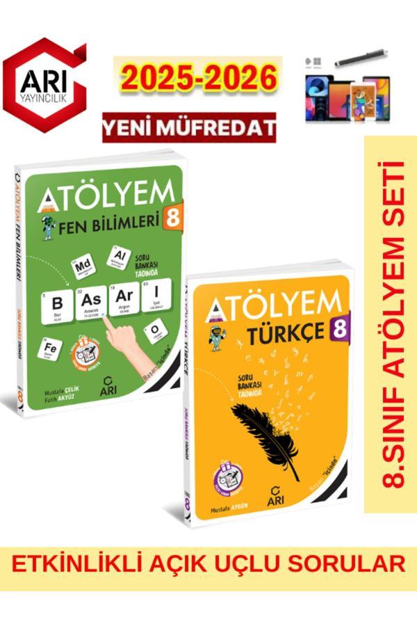 Arı 8.Sınıf 2025-2026 Müfredat Atölyem Serisi Fen Bilimleri-Türkçe Soru Bankası Seti Kalem - Arı Yayıncılık - Image 1