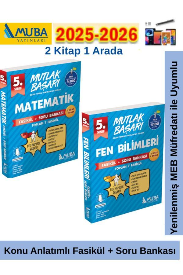 Muba Yayınları Mutlak Başarı 5.Sınıf Matematik-Fen Fasikül+Soru Bankası Seti+Android Kalem - Muba Yayınları - Image 1
