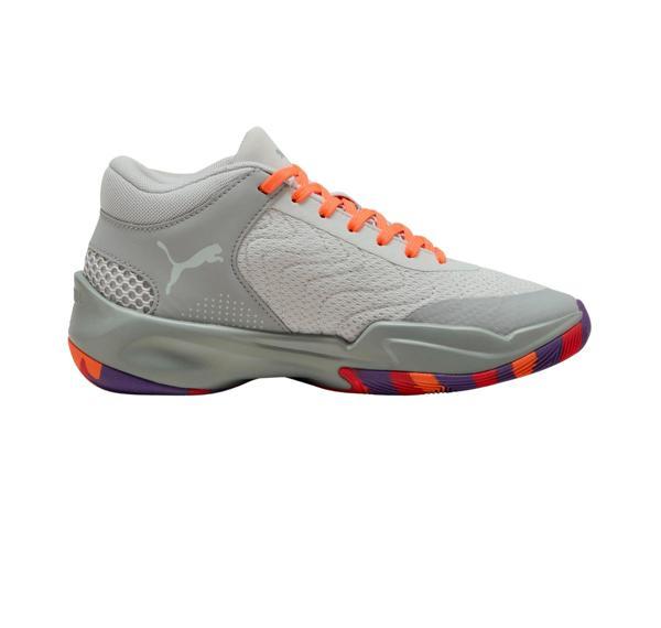 312315-01 Puma Court Pro 2 Marble Jr &Ccedil;ocuk Spor Ayakkabı Gri - Image 1