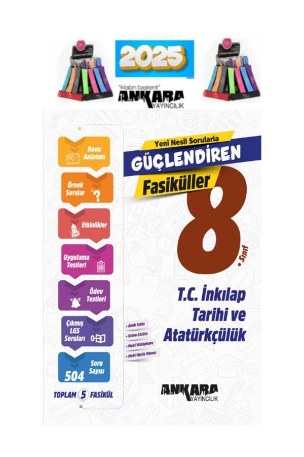 2025 8.Sınıf Güçlendiren İnkilap Tar. Fasiküller(5 Fasikül)Konu Anlatımlı Soru Bankası Kalemlik - Ankara Yayıncılık - Image 1