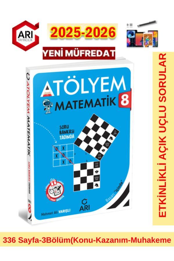 Arı 8.Sınıf 2025-2026 Müfredat Atölyem Serisi Matematik Matemito Soru Bankası Dokunmatik Kalem - Arı Yayıncılık - Image 1