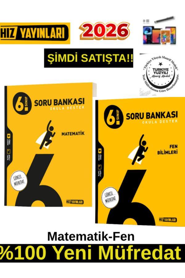 Hız 2026 6.Sınıf Matematik-Fen%100 Yeni Marif Müfredat Video Çöz. Soru Bankası+Android Kalem - Hız Yayınları - Image 1