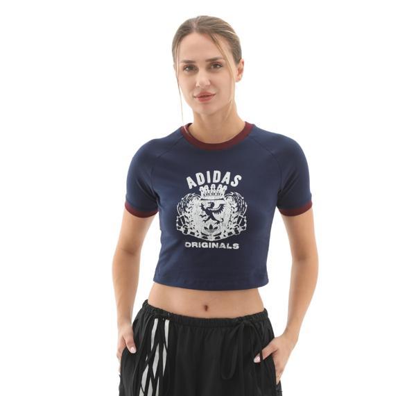 JW6033-K adidas Grfx Tee Kadın T-Shirt Mavi - Image 1