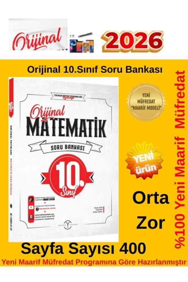 2026 10.Sınıf Orijinal Matematik %100 Yeni Maarif Müfredat Soru Bankası+Android Kalem - Orijinal Yayınları - Image 1