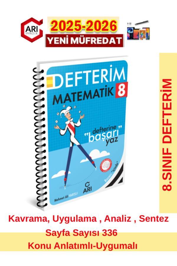 Arı 8.Sınıf 2025-2026 Müfredat Defterim Matemito Matematik Konu Anlatım+ Kalem - Arı - Image 1