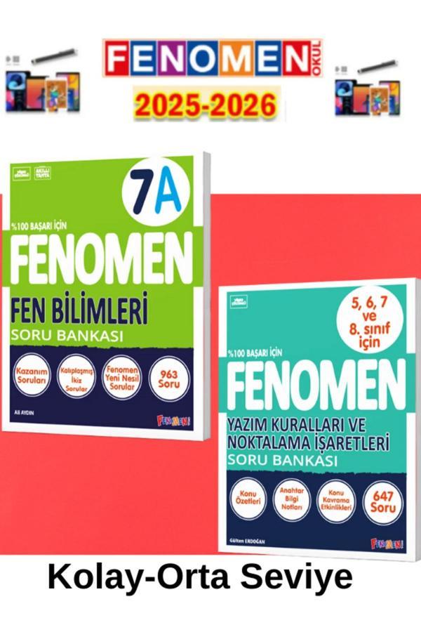 2025-2026 7.Sınıf Fen(A)-Yazım Kuralları Noktalama İşaretleri Soru Bankası Seti+Kalem - Fenomen Yayıncılık - Image 1