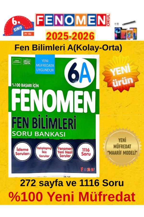 6.Sınıf Fen Bilimleri A (Kolay-Orta)%100 Yeni Müfredat 1116 Soru Bankası+Android Kalemi - Fenomen Yayıncılık - Image 1
