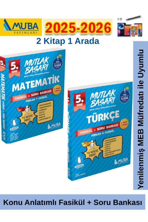 Muba Yayınları Mutlak Başarı 5.Sınıf Matematik-Türkçe Fasikül+Soru Bankası Seti+Android Kalem - Muba Yayınları - Image 1