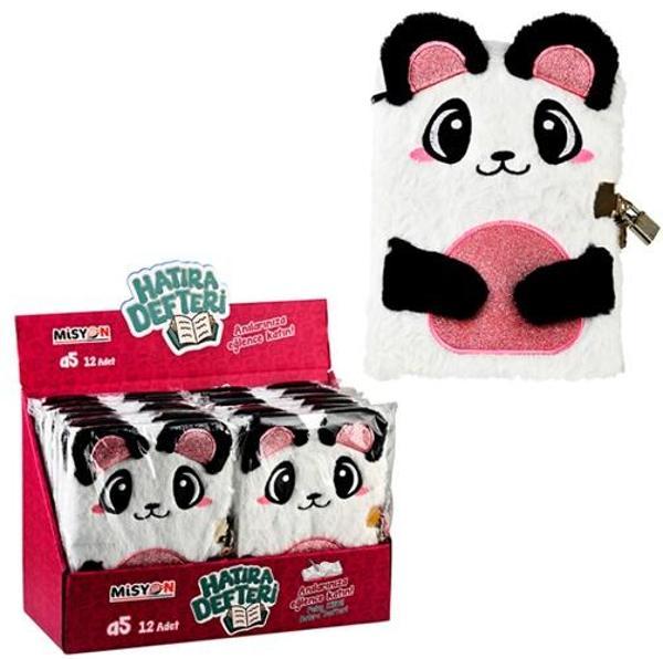 Peluş Hatıra Defteri Kilitli Panda - Image 1