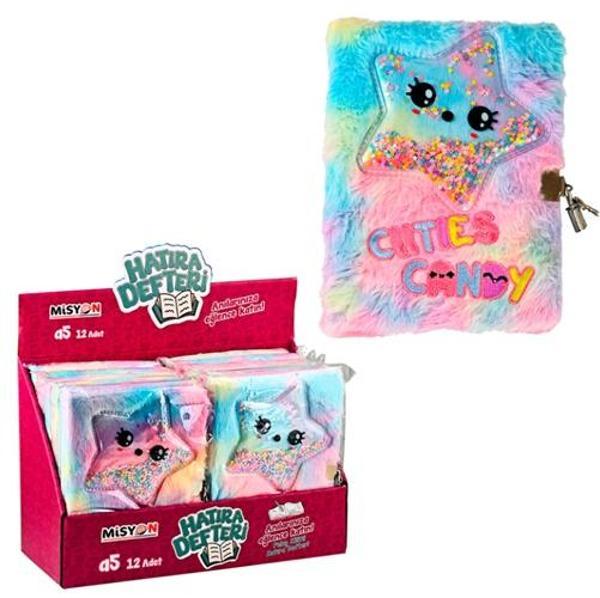 Peluş Hatıra Defteri Kilitli Cuties Candy Sulu Yıldız - Image 1