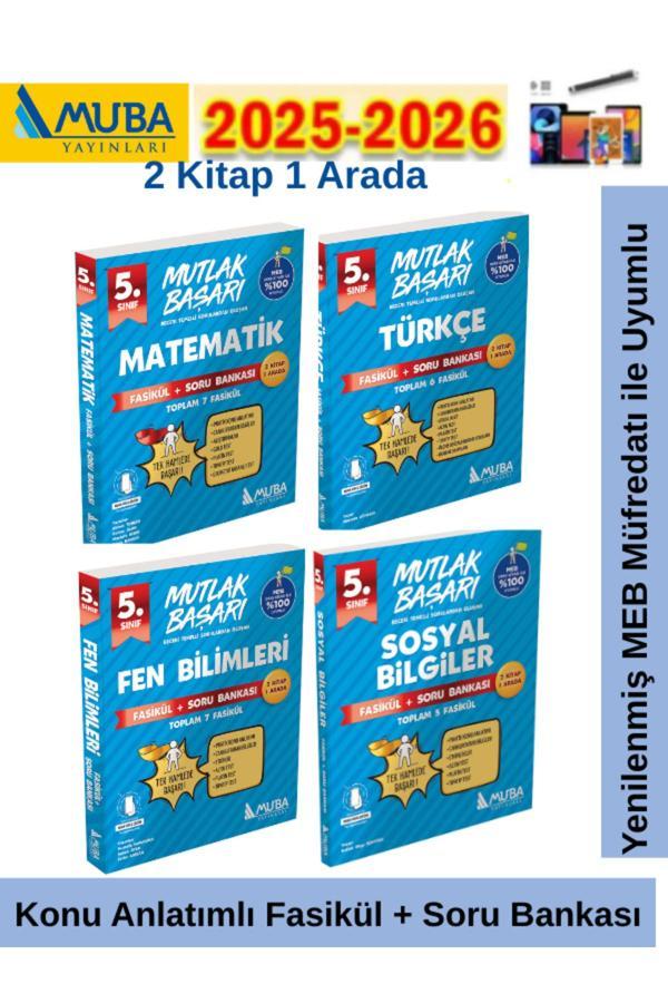 Muba Yayınları Mutlak Başarı 5.Sınıf Mat-Fen-Türkçe-Sosyal Fasikül+Soru Bankası Seti+Android Kalem - Muba Yayınları - Image 1