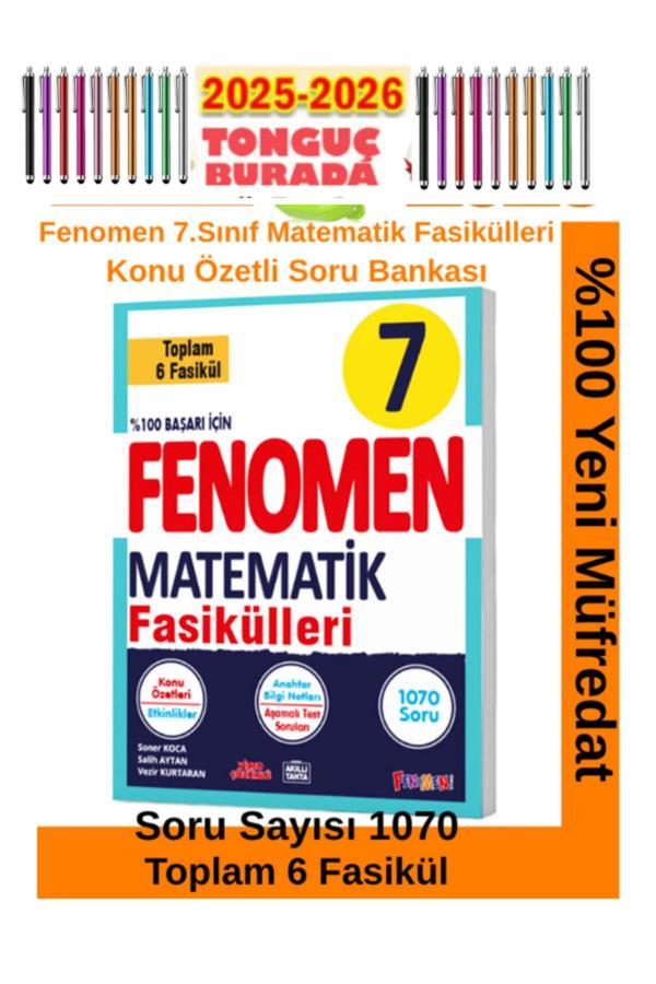 2025-2026 7.Sınıf Matematik Konu Anlatımlı Soru Fasikül Seti(6 Fasikül-1070 Soru)+Dokunmatik Kallem - Fenomen Yayıncılık - Image 1