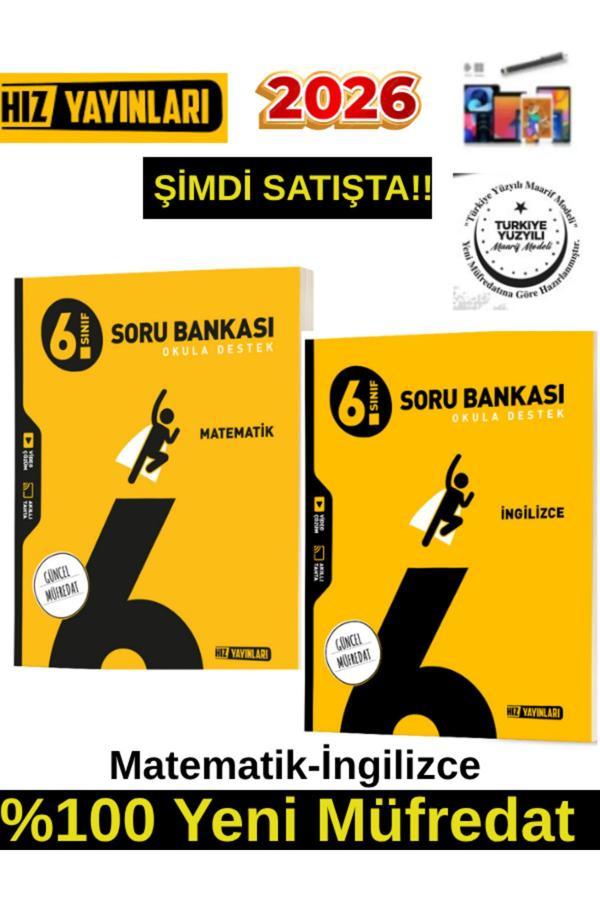 Hız 2026 6.Sınıf Matematik-İngilizce%100 Yeni Marif Müfredat Soru Bankası+Android Kalem - Hız Yayınları - Image 1