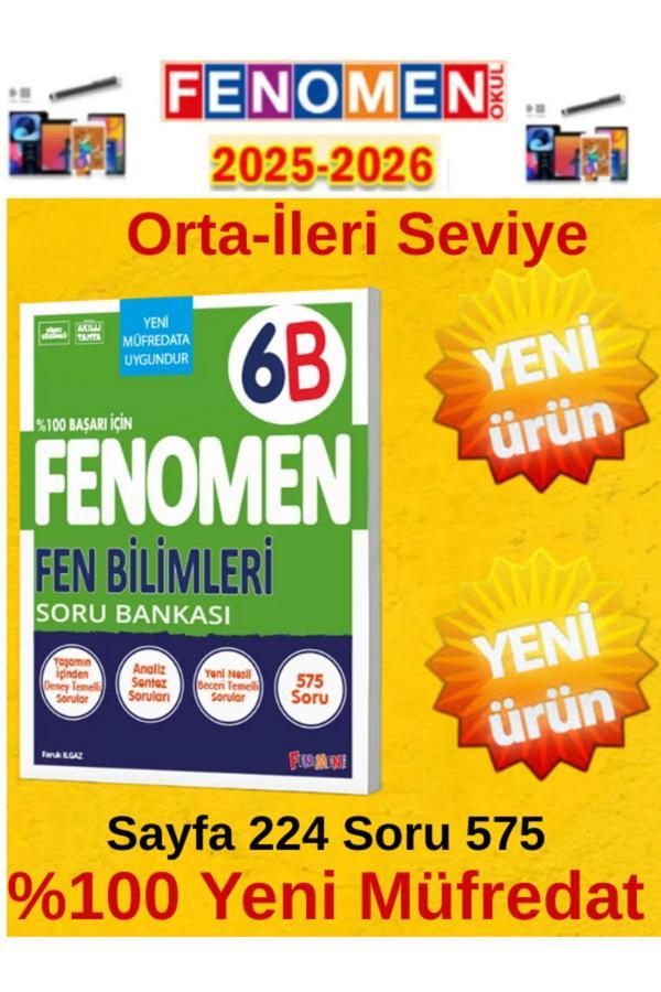 6.Sınıf Fen Bilimleri Fenomen B Soru Bankası %100 Yeni Müfredat+Android Kalem(575 Soru) - Fenomen Yayıncılık - Image 1
