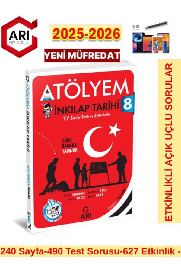 Arı Yayınları 2025-2026 Müfredat Atölyem Serisi İnk.Tarihi Soru Bankası+Dokunmatik Kalem - Arı Yayıncılık - Image 1