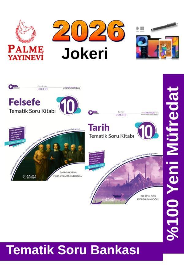 2026 10.Sınıf Tarih-Felsefe %100 Yeni Müfredat Tematik Soru Bankası+Android Kalem - Palme Yayınları - Image 1
